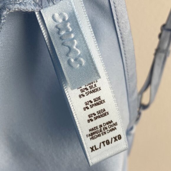 NWOT Skims Glacier Blue Bridal Silk Super Cropped Cami - Picture 8 of 10